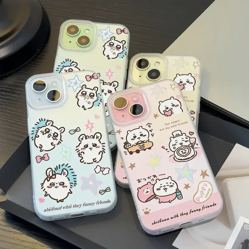 Cute Usagi Chiikawa Cartoon Lovely Phone Case For iPhone 16 15 14 13 12 11 Pro Max XS Max 78 Plus MINI Y2K Creative Lucky Cover