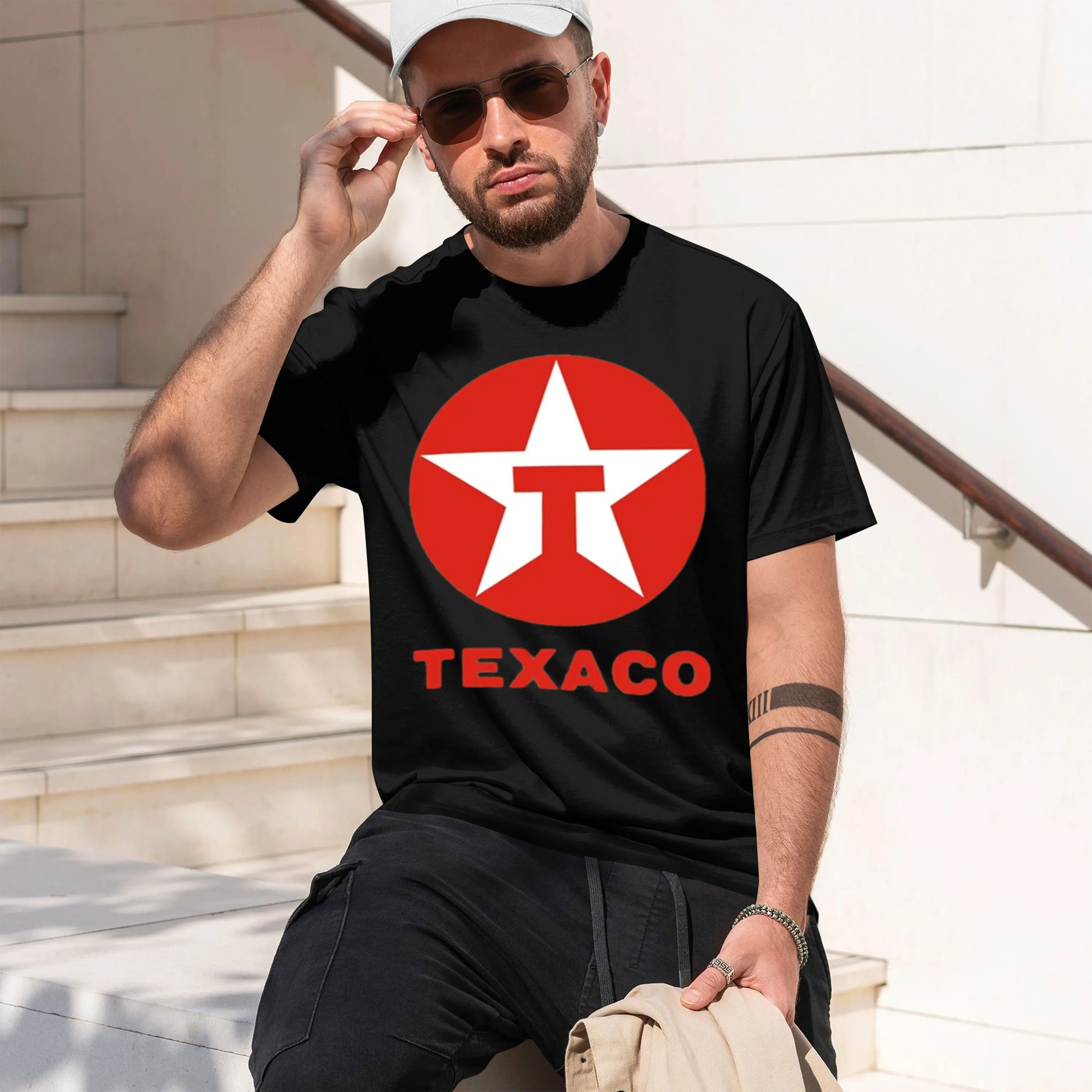 New Texaco Oil T-Shirt Racing Logo Men o-neck tshirt fashion brand t-shirt new Men's Tee Man Brand T-shirt 2026 New Model