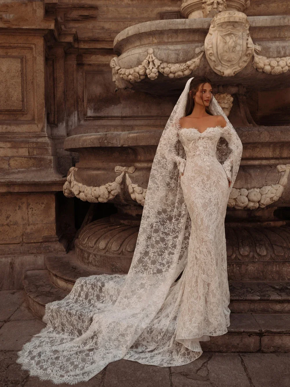 

Кружевное свадебное платье русалки по индивидуальному заказу, романтическое свадебное платье с вырезом сердечком, платья с открытыми плечами для невесты, Vestido De Noiva