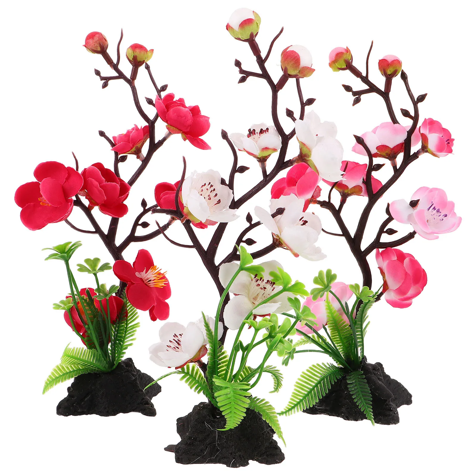 

3pcs Sashimi Serving Plate Decor Japanese Sushi Plate Ornaments Vivid Flower Sushi Ornament For Hotel Restaurant Table