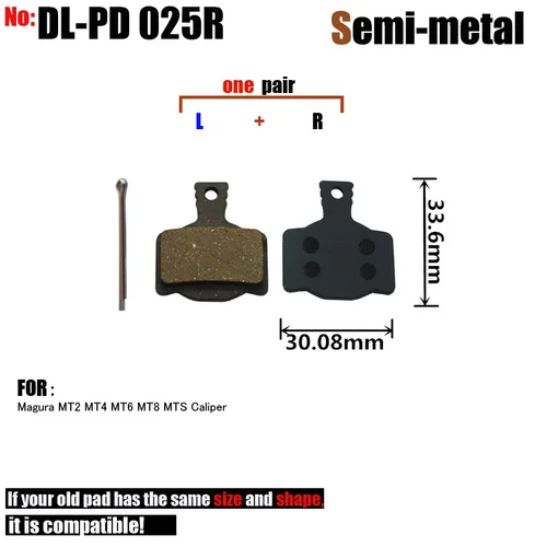 Imagen 2 del producto Pastilla de freno de disco de bicicleta DELT para MAGURA MT2 MT4 MT6 MT8 pinza semimetálica MTB pieza de bicicleta de ciclismo