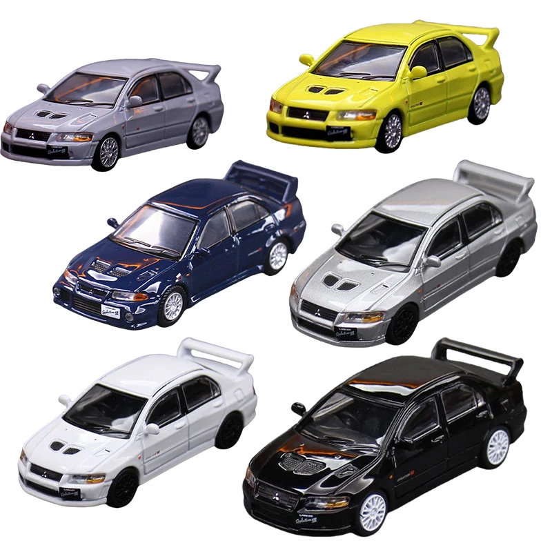 Diecast 1/64 Scale JKM Model Car Mitsubishi EVO Alloy Car Model EVO7 Toys for Boys Original Box