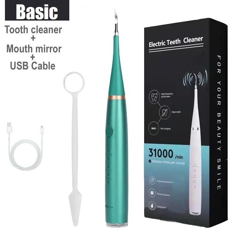 Ultrasonic Dental Scaler For Teeth Tartar Stain Tooth Calculus Remover Electric Sonic Teeth Plaque Cleaner Dental Stone Removal