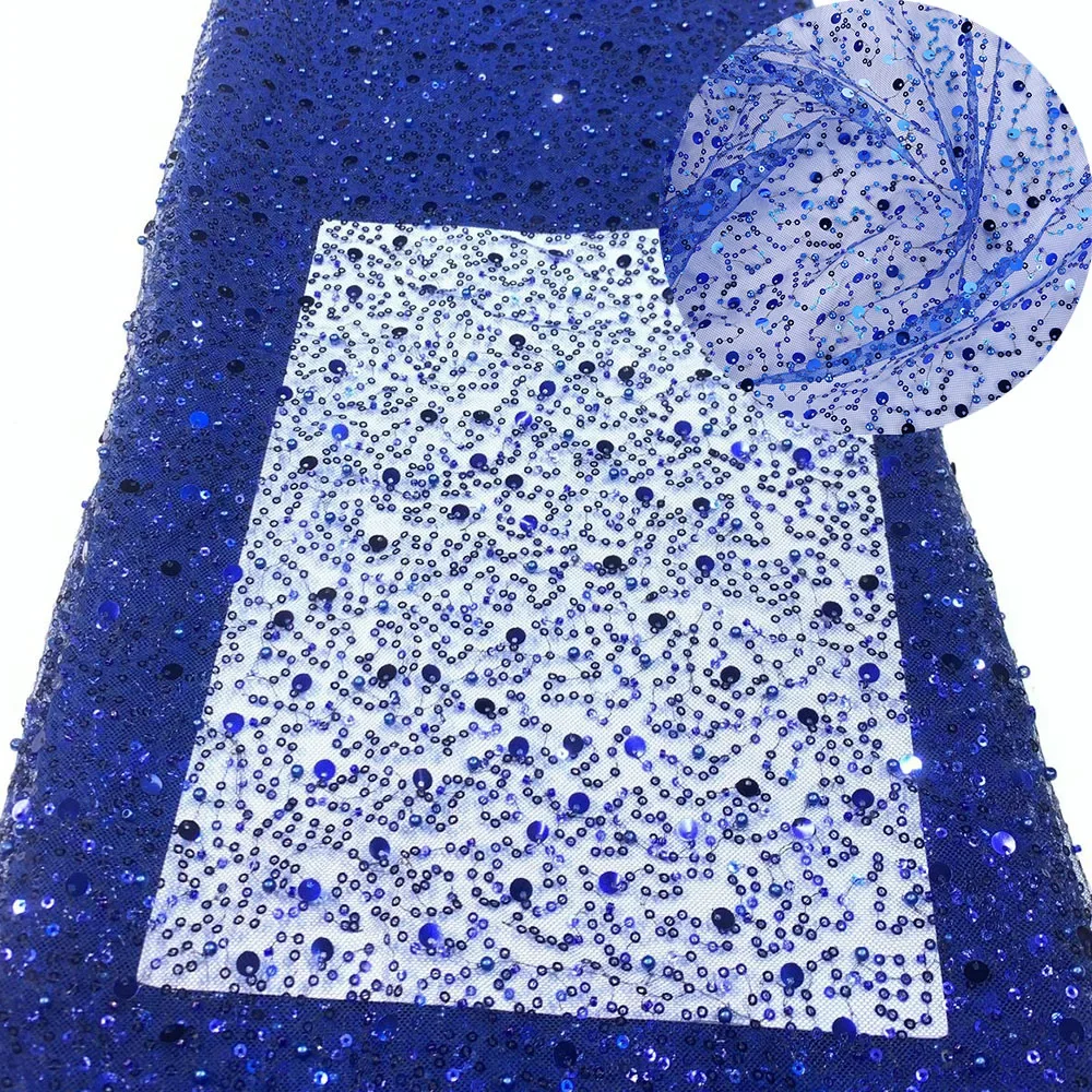 아프리카 레이스 원단 고품질 프랑스 비즈 장식 럭셔리  - Embroidery Net Fabric 리뷰 및 가격