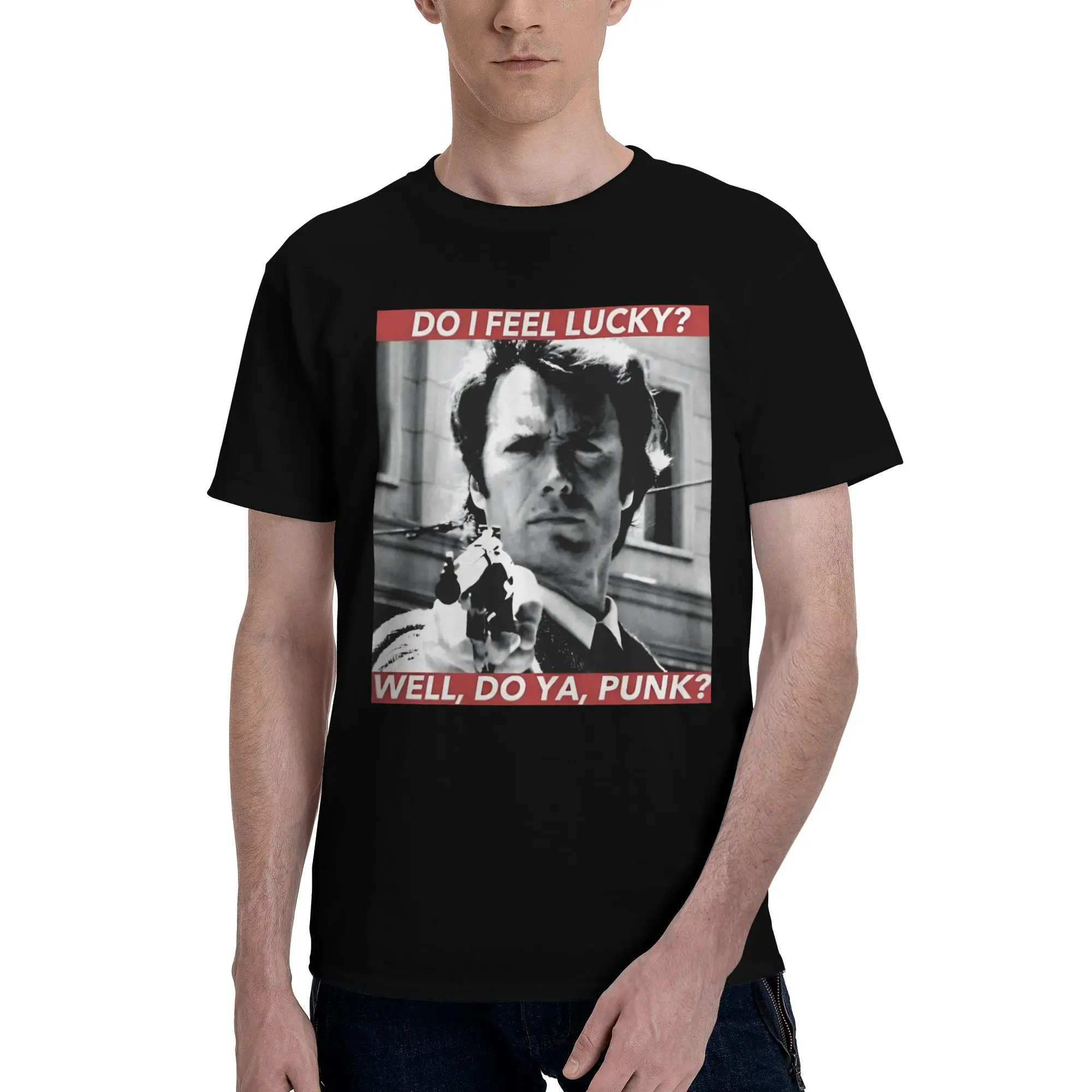 Men Women Dirty Harry Clint Eastwood T Shirt 100% Cotton Fashion T-Shirt  Clothing Outfits