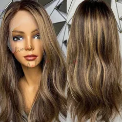 Honey Blonde Colored Wig SIlk Base Lace Front Wig Highlight Wigs For Women 4x4/13x4/13x6 lace Front WIg,Full Wig/360 Lace Wig