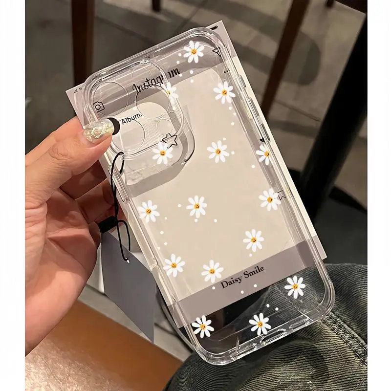 Coque à motif floral chrysanthème pour OPPO Reno 12F 11F 10 5G 6 8 11 12 Pro Reno 7 4G 5 6 Lite A3 Pro A58 A78 A79 A98 5G