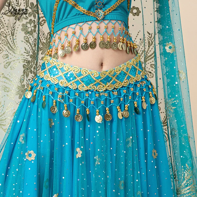 

Belly Dance Diamond Sequin Coin Waist Chain Indian Dance Performance Waist Chain Practice Show Waistband