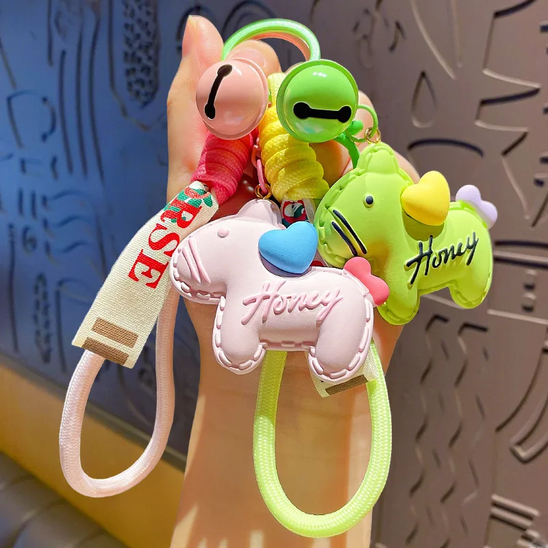 2026 new anime Year of the Horse Mascot Leather Toy Doll Pendant Portable school bag pendant Get rich soon pony pendant gift