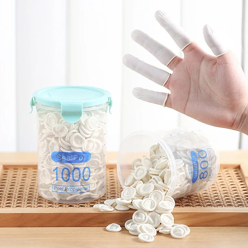 Disposable Latex Finger Cots Anti‑Slip Thick Rubber Finger Protector Beauty Electronic Industry Labor Protection #3139