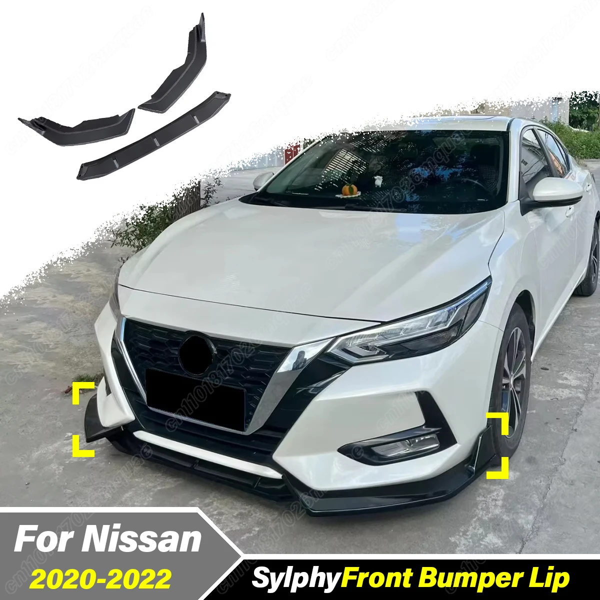 

For Nissan Sylphy 2020 2021 2022 Automobile Front Bumper Spoiler Lip Front Fender Diversion Decorative Escort Accessories Kit
