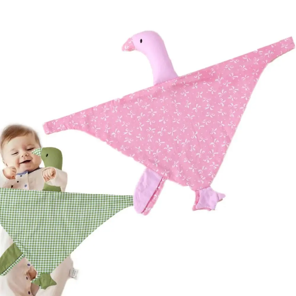Pure Cotton Goose Baby Sleeping Dolls Swan Soothing Pillow Newborn Saliva Towel Ornaments Comfortable Kid Gooses Snuggle Toy