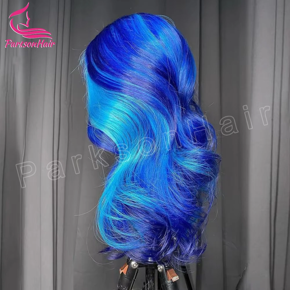 Highlight 613 Light Colored 13x6 HD Lace Frontal Wig Blue Human Hair Wigs Transparent 13x4 Lace Frontal Brazilian Wig For Women