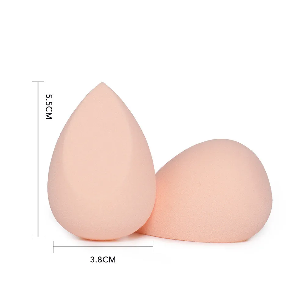 2Pcs Heart Shape Makeup Sponge Powder Puff Dual Purpose Soft Flocking Beauty Eggs Foundation Blending Sponge Pink