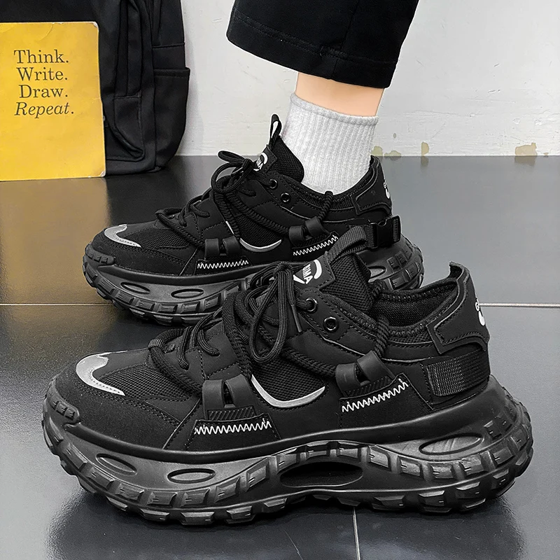 

Весна 2024, массивные кроссовки, мужские брендовые дизайнерские роскошные повседневные туфли, туфли для папы на толстой подошве, модная мужская повседневная спортивная обувь