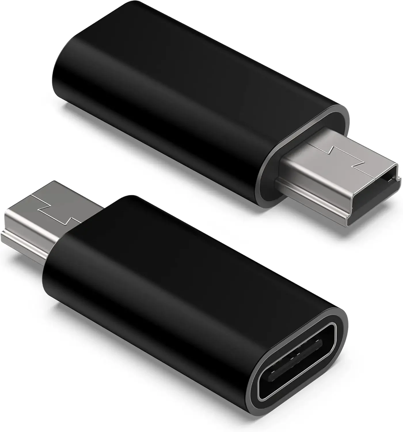 USB-C to Mini USB Adapter, Type-C Female to Mini USB Male Converter, Compatible with GoPro Hero 3, MP3, Dash Cam, C