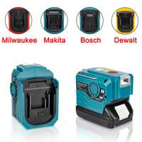 Portable Power Inverter with hook for Makita/Dewalt/Bosch/Milwaukee/Ryobi 18V 20V Lithium Battery with USB and Type-c Port