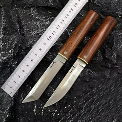 New Wenwu Double Knife Outdoor Portable Knife High Hardness Sharp Fruit Knife Multifunctional Collection Straight Knife Sheath