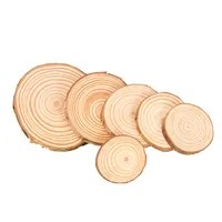 2-12cm Thick Natural Pine Round Unfinished Wood Slices Circles With Tree Bark Log Discs DIY Crafts Rustic Wedding Party Painting