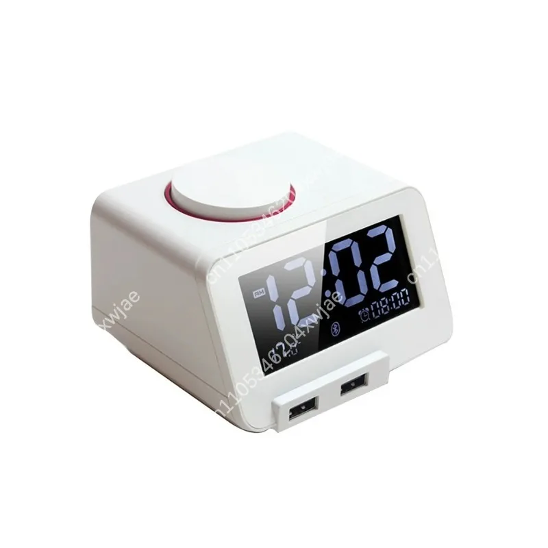 Multifunctional Digital Alarm Clock Wireless Bluetooth Speaker FM Radio for Bedroom Desktop