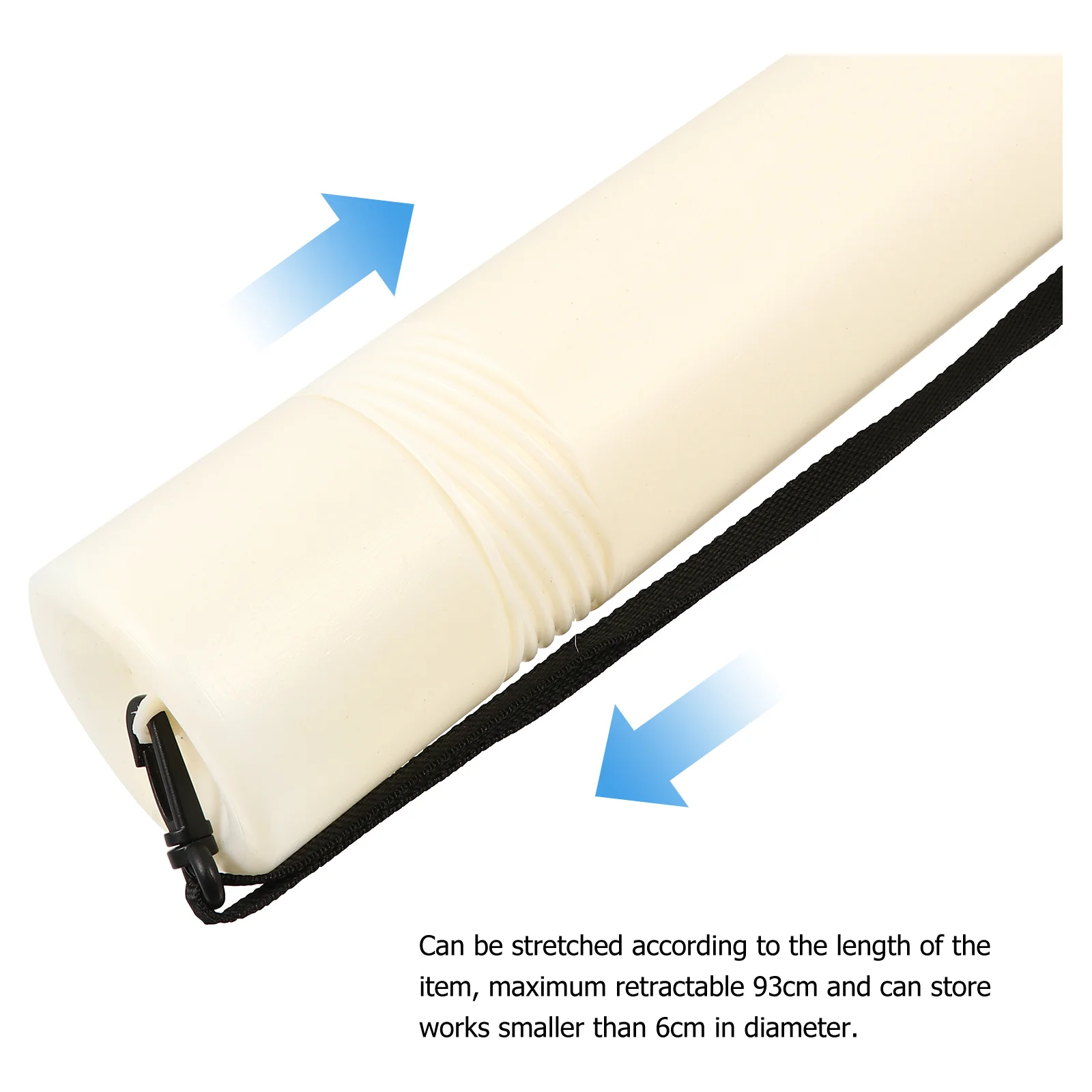 2Pcs Painting Paper Storage Tubes Plastic Extendable Telescopic Document Carrier Adjustable Shoulder Strap Artworks Blueprints