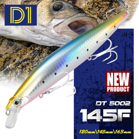 D1 Suspending Fishing Lure Assassin Minnow 120mm/145mm/163mm Silent Wobbler Luminous Saltwater Crankbait Of Snapper SeaBass