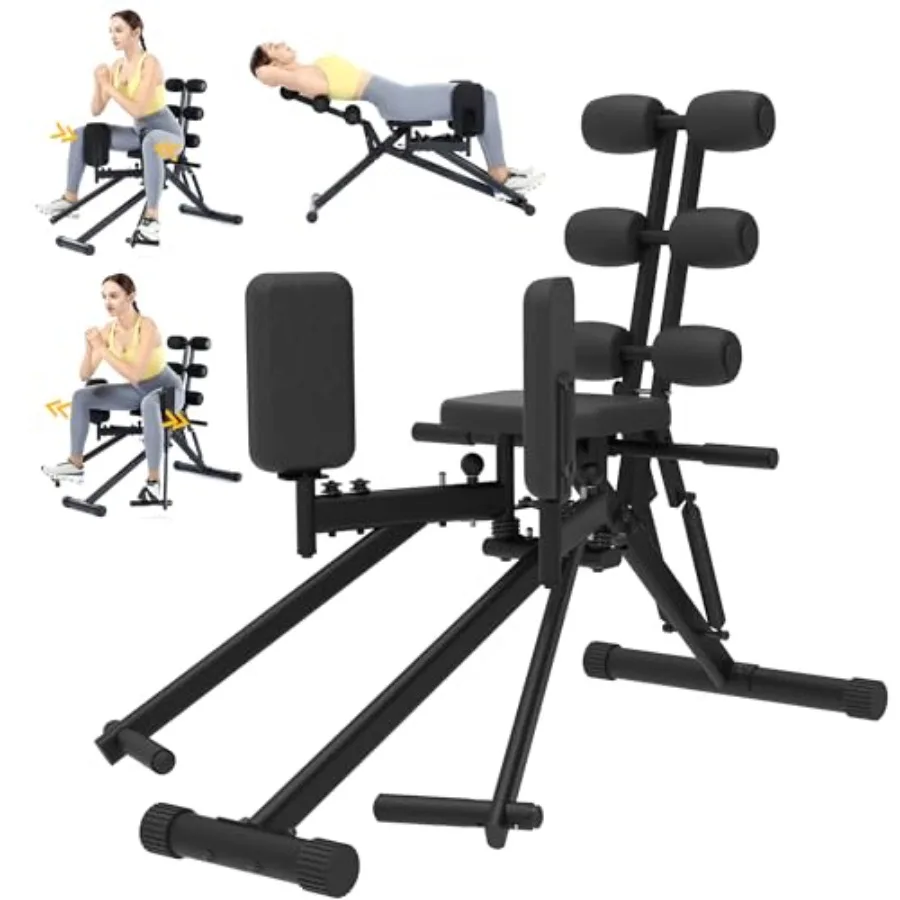 Hip Abductor Adductor Machine for home gym use, steel frame with black finish, 2-in-1 adduction abduction functionality with du