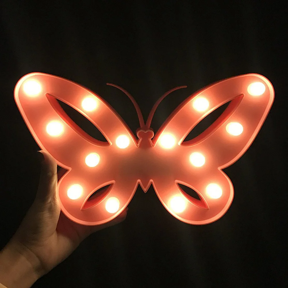 

Pink Butterfly LED Night Light Small Warm Glowing LED Light Wall Lamp for Girls Kids Bedroom Nursery Romantic Home Decoration