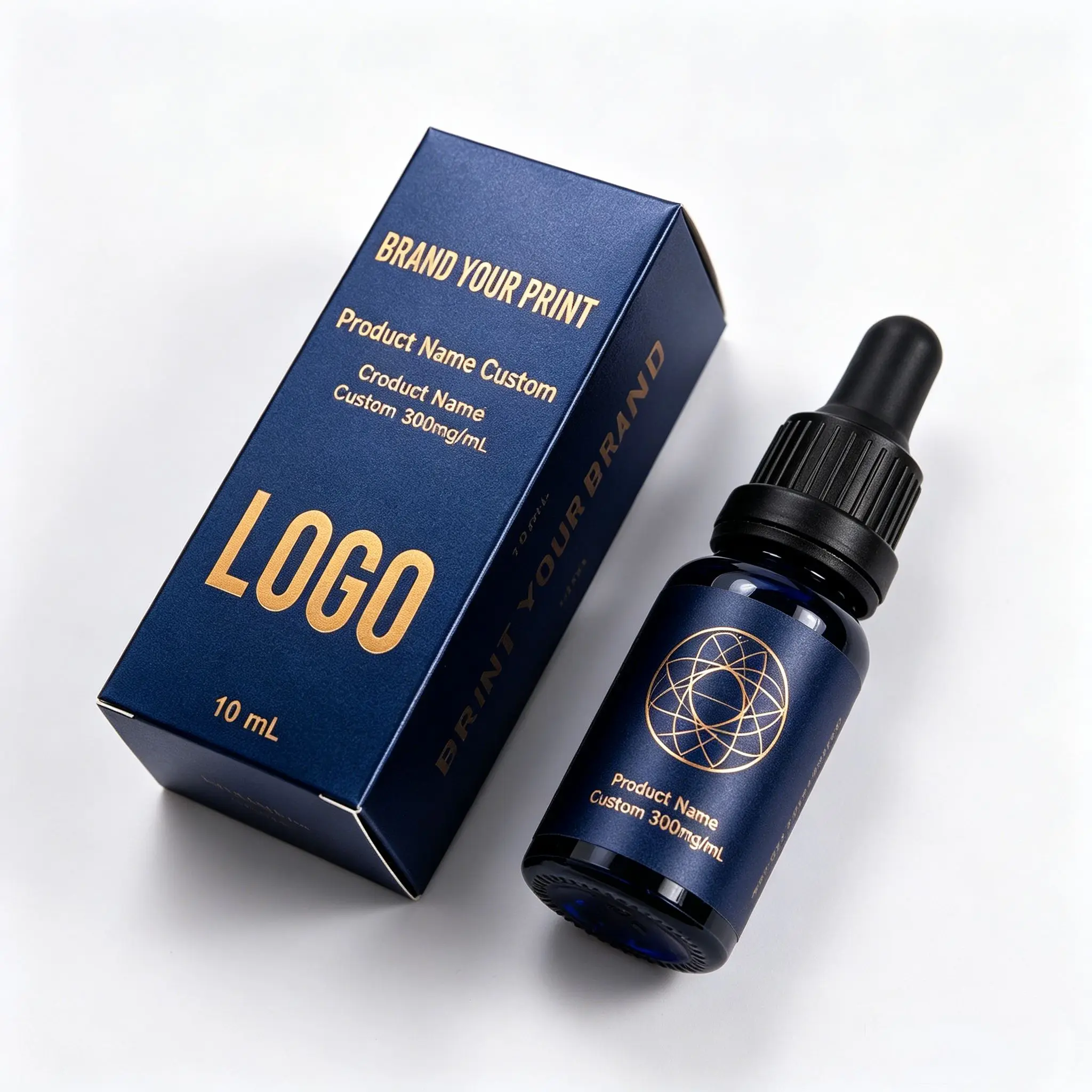 Non-toxic Self-adhesive Vinyl Labels,Custom Boxes and Commercial Tags for 3ml 5ml 10ml Peptide Care Products