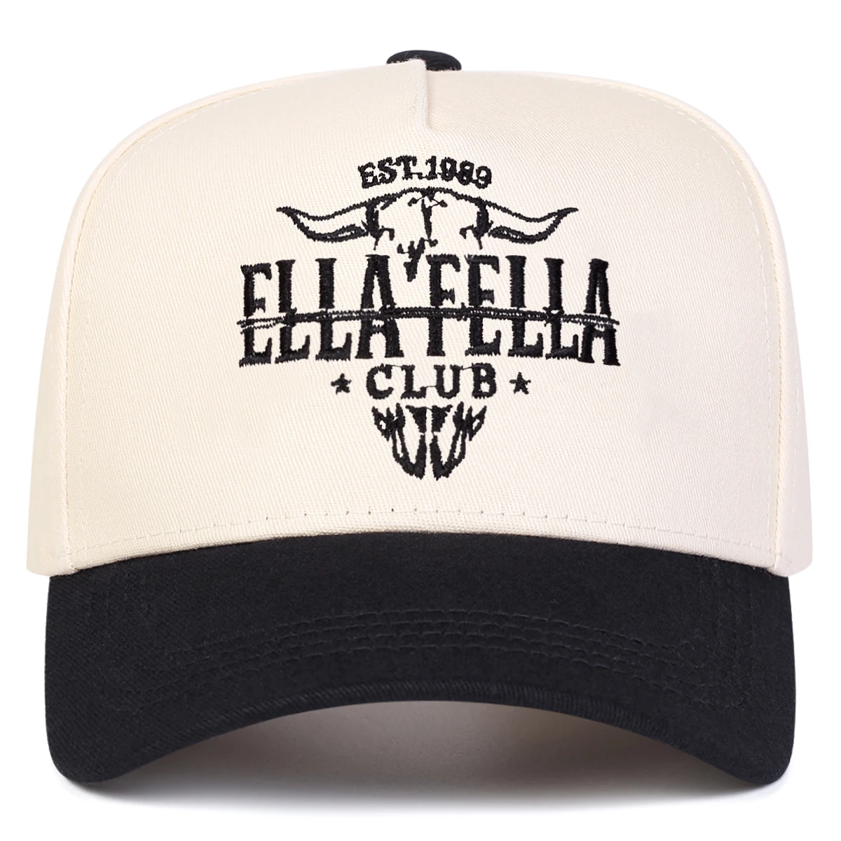 Unisex ELLA FELLA CLUB Letter Embroidery Baseball Caps Spring Autumn Outdoor Adjustable Casual Hats Sunscreen Hat Sports Cap