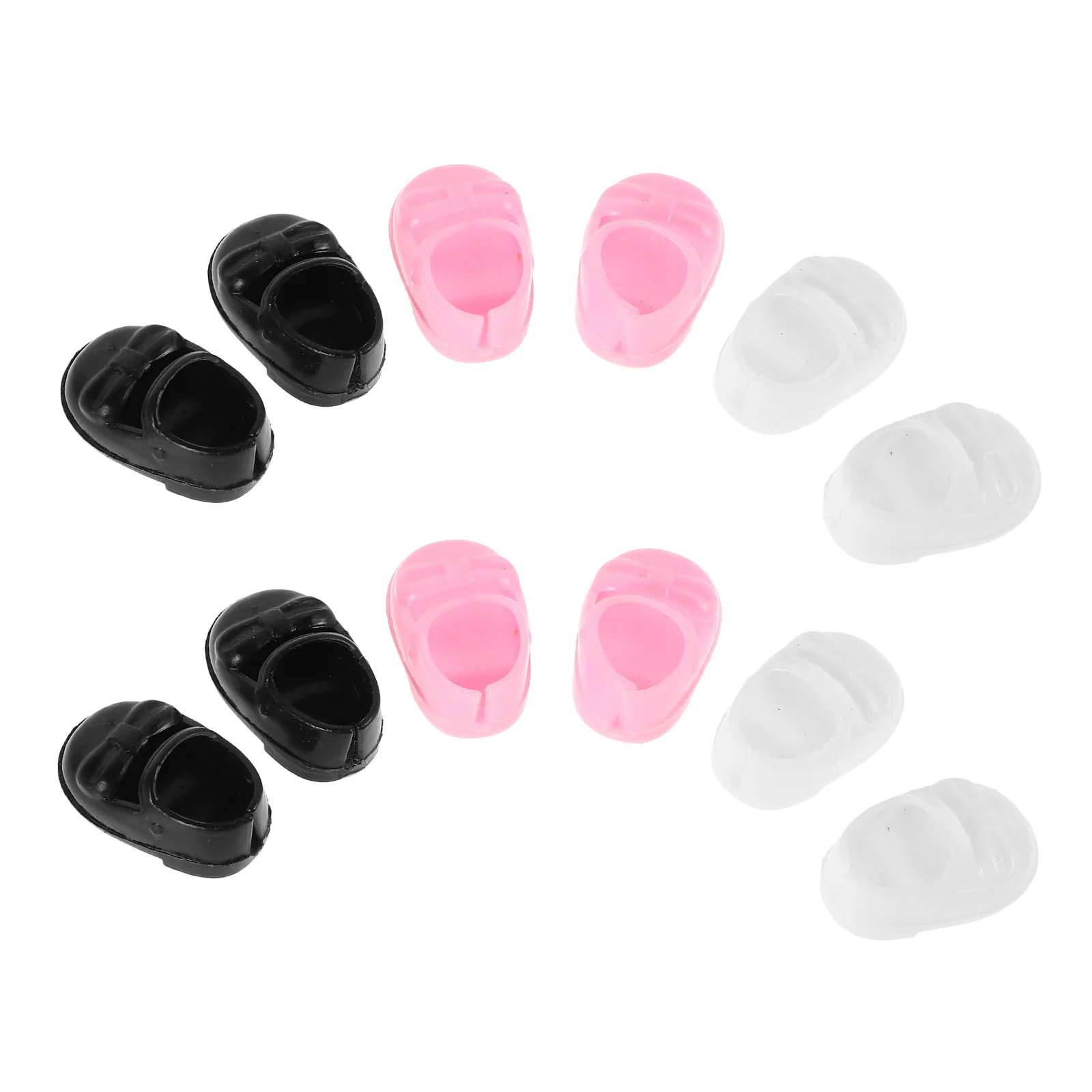 6 Pairs Mini Shoes Finger Girl Dolls Toy Baby for Plastic House Supplies Costume Accessories Toys