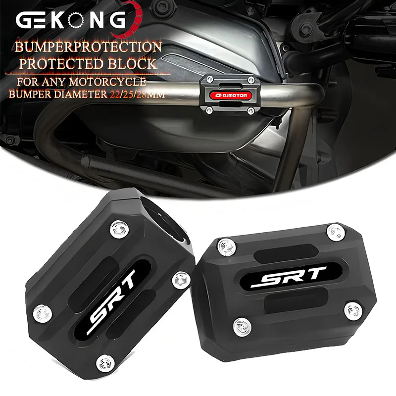 

For QJMOTOR SRT 800 800X 800SX 800SRT SRT 550 600 SRT 900SX Motorcycle Crash Bars Engine Bumper Protective Block 22MM 25MM 28MM