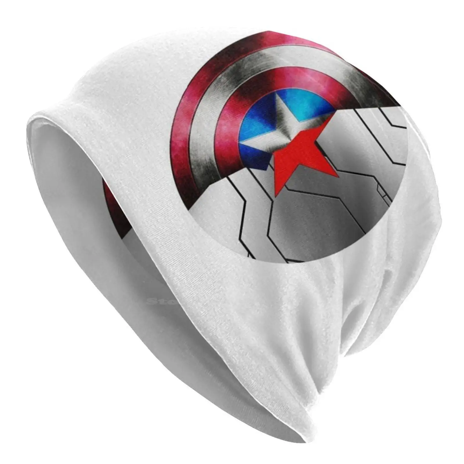 Buck Rogers Knitted Hat Warm Beanie Outdoor Caps Steve Rogers Bucky Barnes Jbb Star Shield Metal Arm Mcu Logo