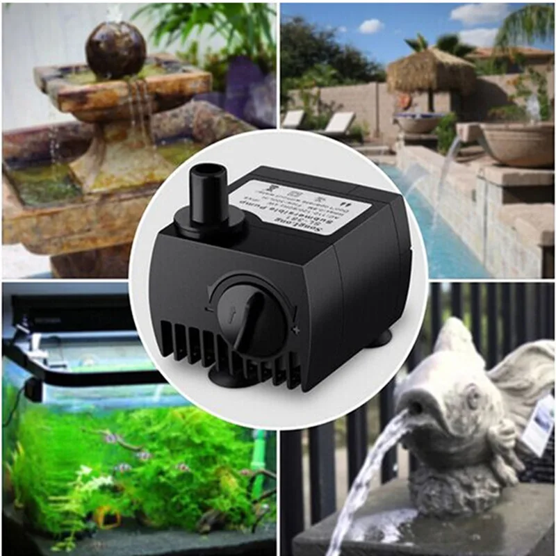 New Arrival 1PC AC 110-120V/60Hz 0.8M 300L/H Submersible Water Pump High Quality Mini Electric Submersible Waterpump US Plug