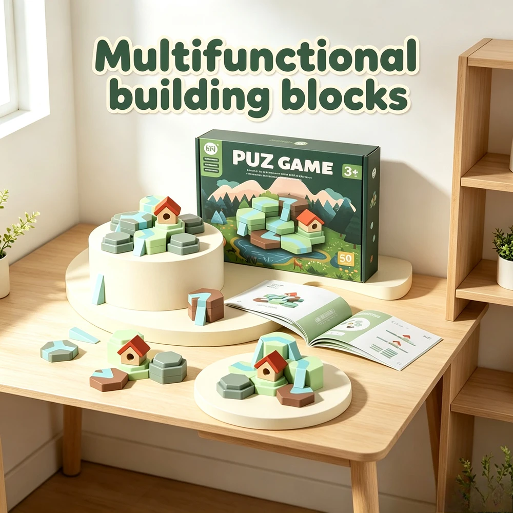 New Themed Large Particle Building Blocks Multifunctional Educational Assembly Toy Creative Free Play Festival Gift
