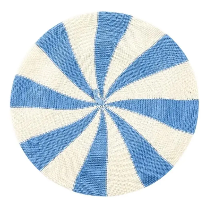 39bb Lovely Stylish Cabbie Hat Children Headpiece Knit Children Vintage Cabbie Caps Headwear Unisex Untuk Pakaian Harian