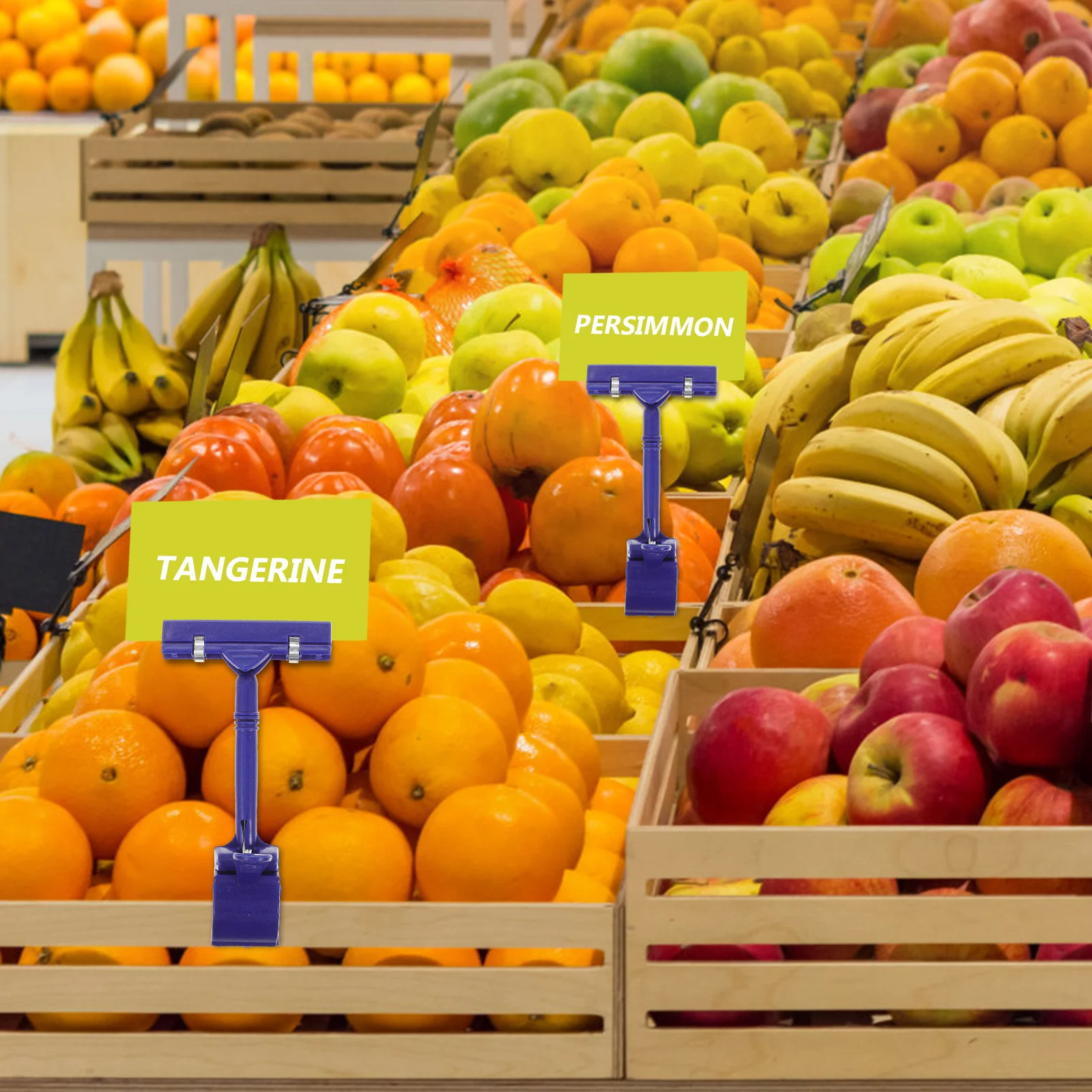 10 قطعة حامل بطاقة السعر مشبك مزدوج لافتات حامل مشبك بطاقات بلاستيكية لمتجر البيع بالتجزئة عرض الرف حامل التسمية #1