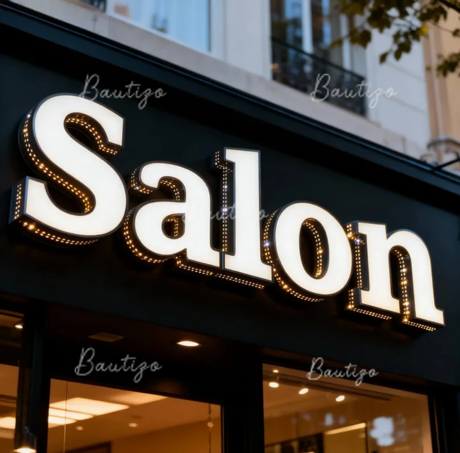 علامات الأعمال شعار Led مخصص ضوء تسجيل رسائل النيون كبير مضيئة جدار الاكريليك الفاخرة العلامة التجارية متجر لافتات خلف الزخرفية #1