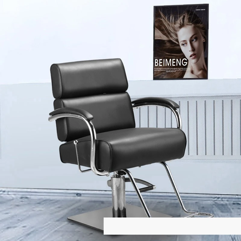 Two-section backrest barber and hairdressing chair, barber shop barber chair, backrest can be reclined, lift hair salon chair