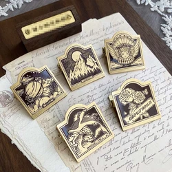 Vintage brass clip Hand account clip Metal ticket clip Travel book Watercolor book bronze office organizer bag clips