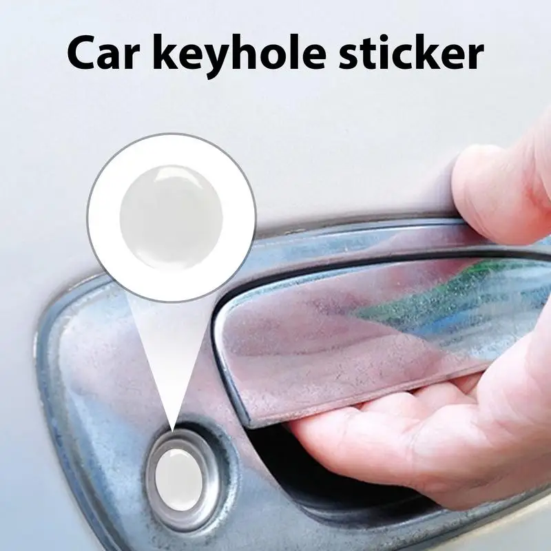 Car Door Lock Stickers 4PCS Car Door Lock Keyhole Protector Stickers Trim Car Door Lock Screw Protector Key Decor Automotive