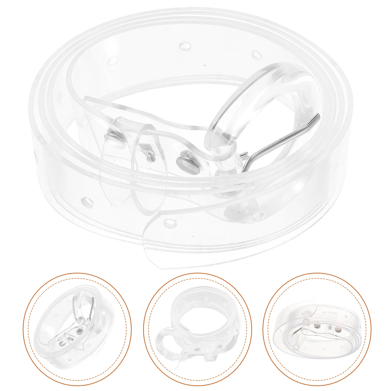 

Transparent Waist Belt Women Fashion Summer Beach Dress Belts Elegant Accessories Durable Plastic Quick Release Buckle