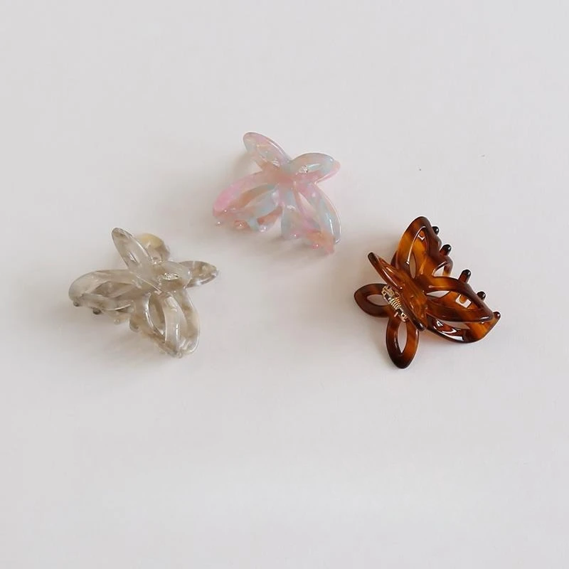 أغطية الرأس الإناث كليب فراشة جوفاء لعوب نصف التعادل انتزاع الشعر كليب صغير خلات مشبك شعر القرش زاجيم الخلفي رئيس الديكور