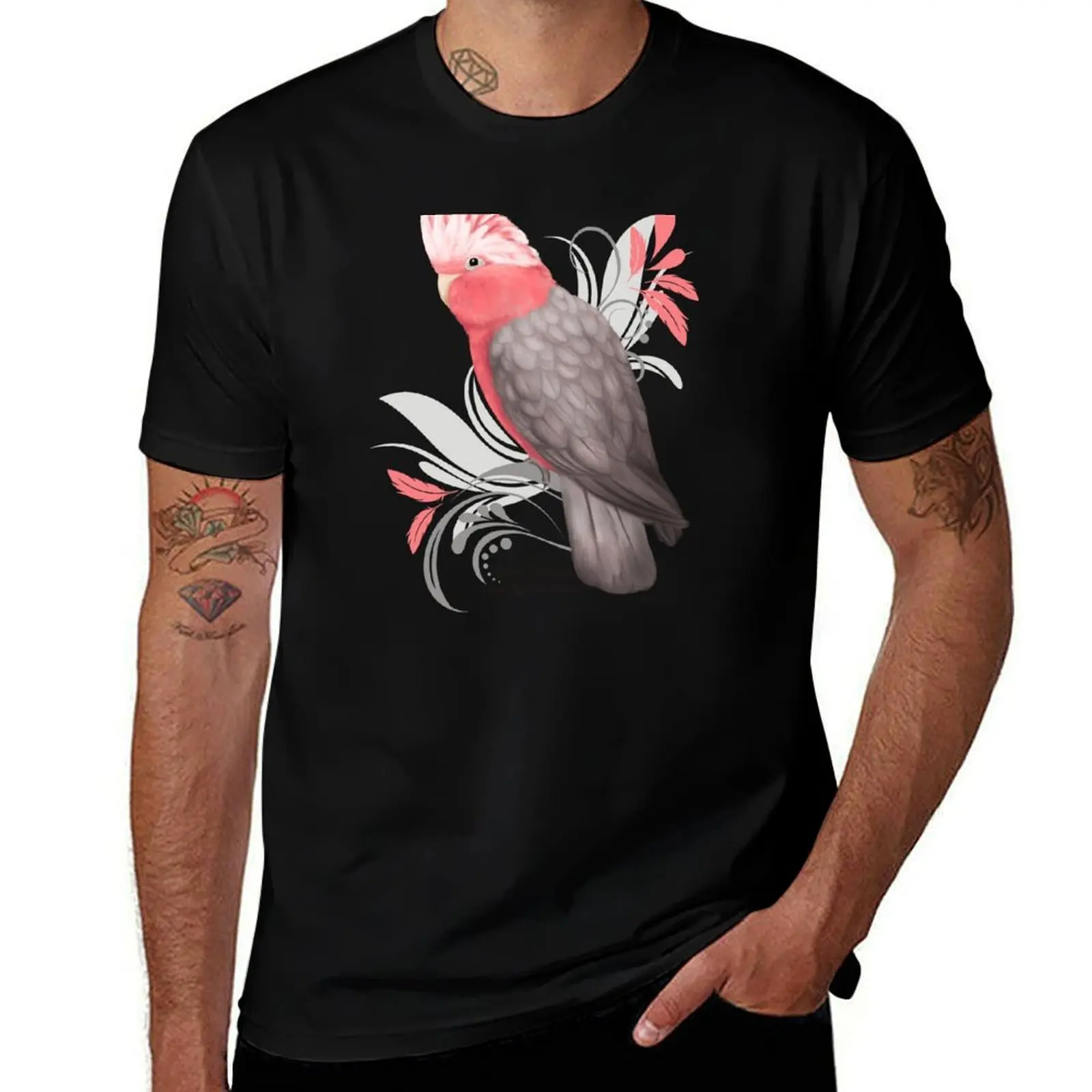 

Galah Cockatoo T-Shirt Basic Solid Color Casual Tee Shirt