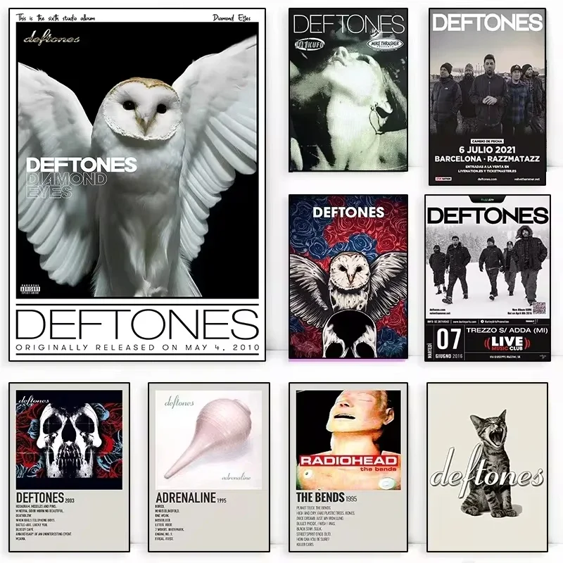 Pop Band Deftones Singer Posters Music Album Cover Diamond Eyes Canvas Painting Vintage Prin Living Room Wall Home Decor Gift