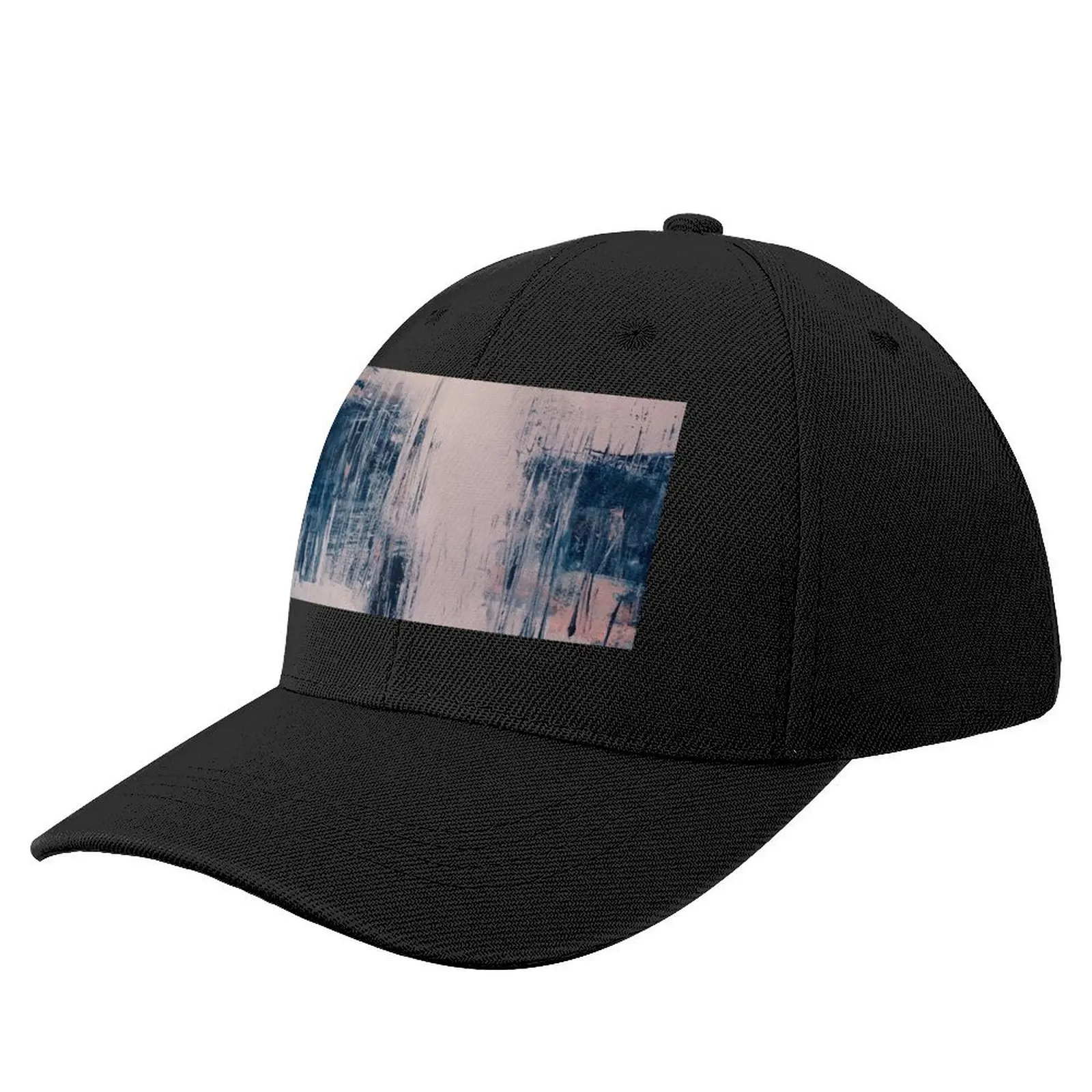 

Pink blush navy abstract Baseball Cap beach hat Streetwear foam party Hat For Man Women's