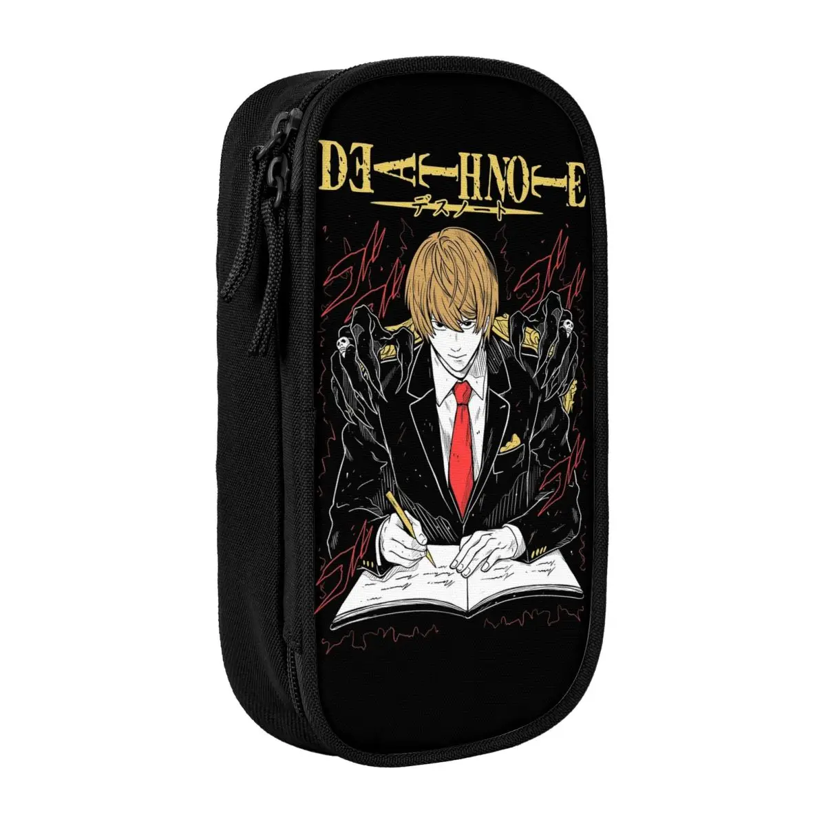 

Модные пеналы Yagami Light Deaths Notes, пенал для девочек и мальчиков, большие вместительные сумки-карандаши, школьные принадлежности, косметические