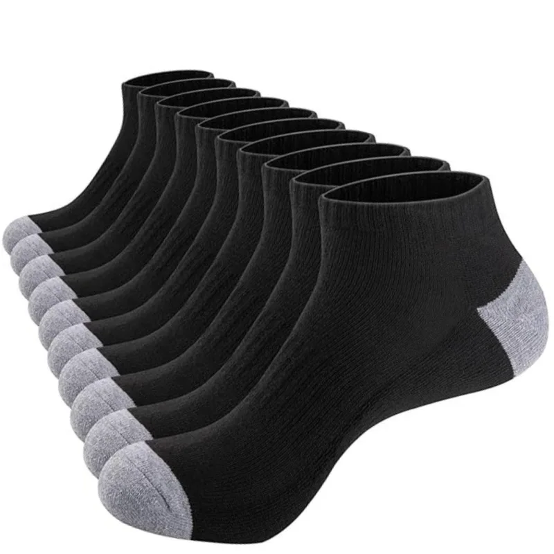 5/10 Paar hochwertige Herren-Sport-Fitness-Laufsocken für Frühling und Sommer, Outdoor-Freizeit und atmungsaktive kurze Socken