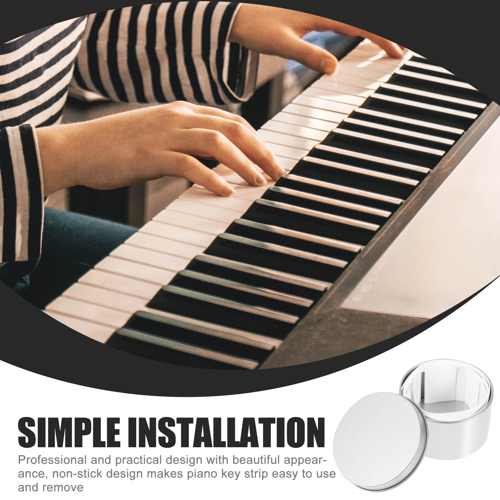 

Piano Stickers Keyboard Stencil Removable for Beginners Note Labels Detachable Child