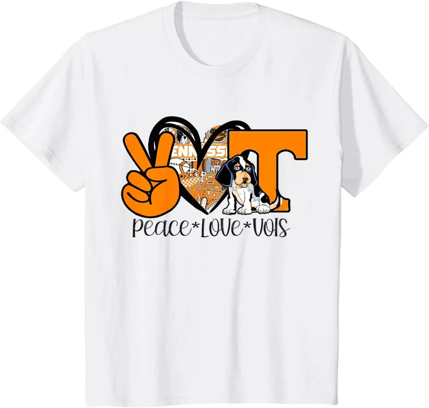 

summer tops men clothing Peace Love Vols T-Shirt